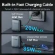 VENTION FHEN0 35W 10000mAh Mini Power Bank with Built-in USB-C Cable