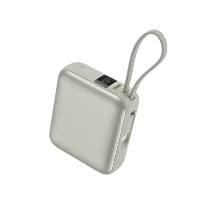 image of VENTION FHEN0 35W 10000mAh Mini Power Bank with Built-in USB-C Cable with Spec and Price in BDT