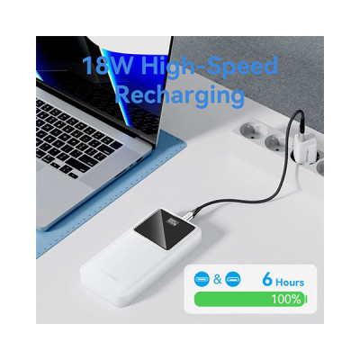 image of VENTION FHLW0 20000mAh 22.5W LED Display Power Bank with Spec and Price in BDT