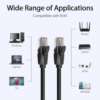 image of VENTION IBEBQ Cat.6 UTP Patch Cable - 20M with Spec and Price in BDT