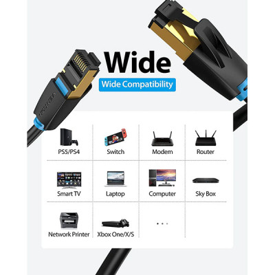 image of Vention IKABG Cat.8 SFTP Patch Cable - 1.5M with Spec and Price in BDT