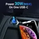 VENTION K11B0 30W 2-Port (USB-A + USB-C) Car Charger - Black
