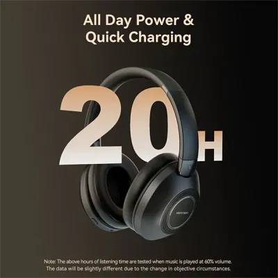 image of VENTION NBBB0 SoundMate S11 On-Ear Wireless Headphone - Black with Spec and Price in BDT