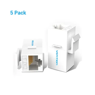 image of VENTION IPGW0-5 Cat.6 UTP Keystone Jack Coupler (5 Pack) with Spec and Price in BDT