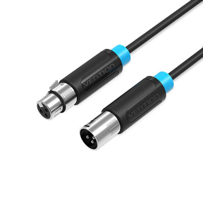 image of VENTION BBFBN XLR Audio Extension Cable 15M Black with Spec and Price in BDT