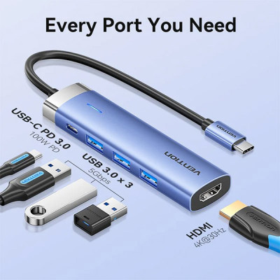 image of VENTION TGESB USB-C Multifunctional Docking Station with Spec and Price in BDT