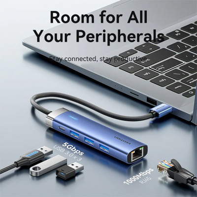 image of VENTION TGFSB Multifunctional USB 3.0 Hub with Spec and Price in BDT
