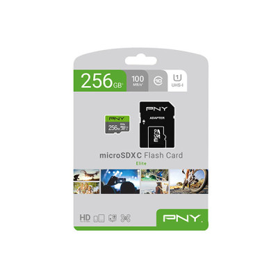 image of PNY Elite Class 10 U1 256GB microSD Memory Card with Spec and Price in BDT