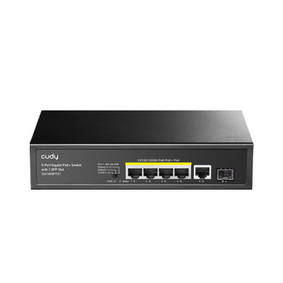 image of Cudy GS1005PTS1 5-Port Gigabit PoE+ Switch with 1 SFP Slot with Spec and Price in BDT