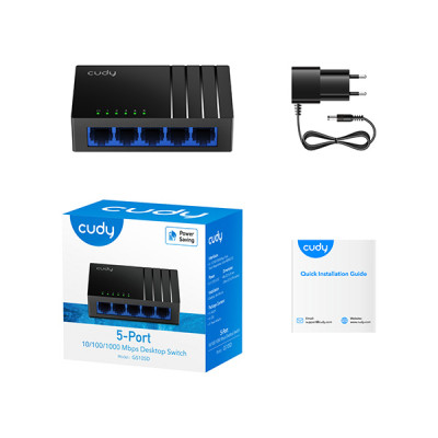 image of Cudy GS105D 5-Port Gigabit Desktop Switch with Spec and Price in BDT
